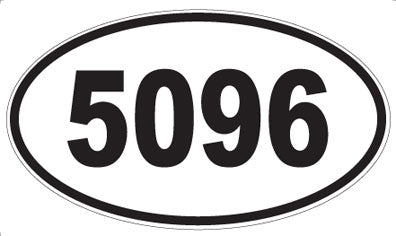 5096 - Oval Sticker