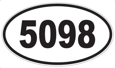 5098 - Oval Sticker