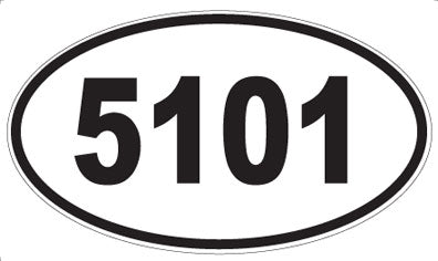 5101 - Oval Sticker