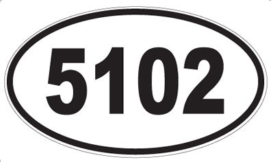 5102 - Oval Sticker