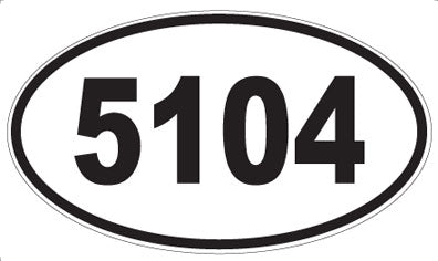 5104 - Oval Sticker