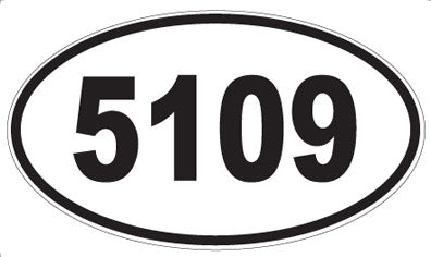 5109 - Oval Sticker