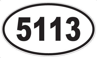 5113 - Oval Sticker