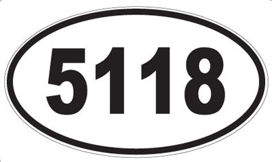5118 - Oval Sticker