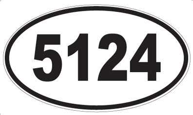 5124 - Oval Sticker