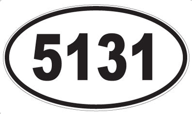 5131 - Oval Sticker
