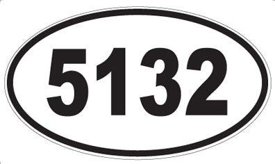 5132 - Oval Sticker