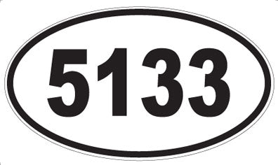 5133 - Oval Sticker