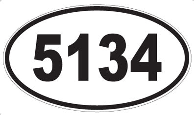 5134 - Oval Sticker