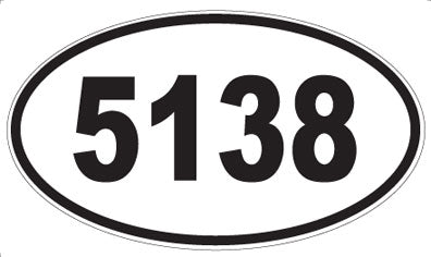 5138 - Oval Sticker