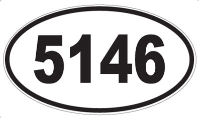 5146 - Oval Sticker