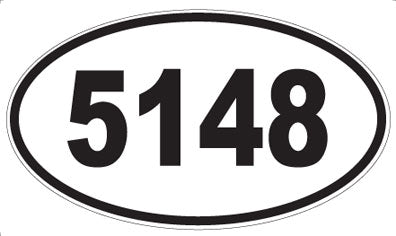 5148 - Oval Sticker