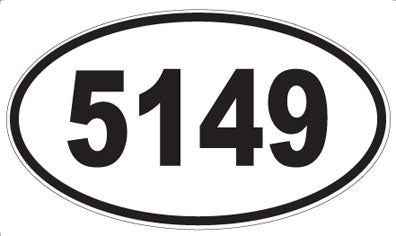 5149 - Oval Sticker