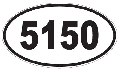 5150 - Oval Sticker