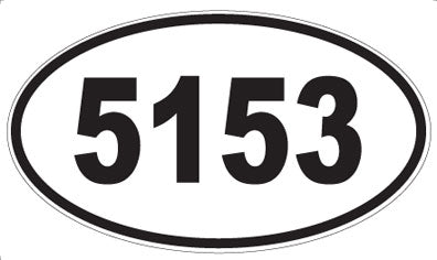 5153 - Oval Sticker