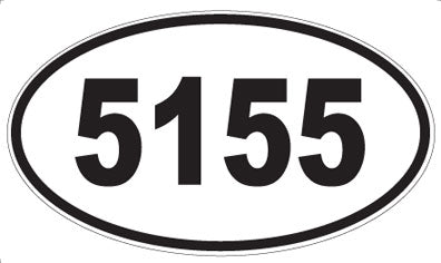 5155 - Oval Sticker