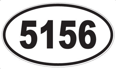 5156 - Oval Sticker