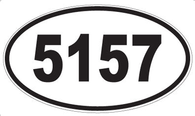 5157 - Oval Sticker