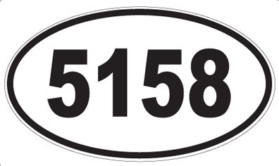 5158 - Oval Sticker