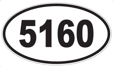 5160 - Oval Sticker
