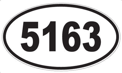 5163 - Oval Sticker