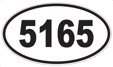 5165 - Oval Sticker