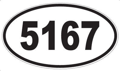 5167 - Oval Sticker