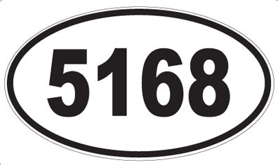 5168 - Oval Sticker