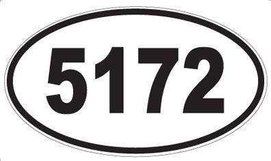 5172 - Oval Sticker