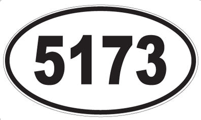5173 - Oval Sticker