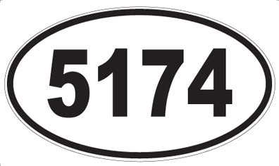 5174 - Oval Sticker