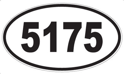5175 - Oval Sticker