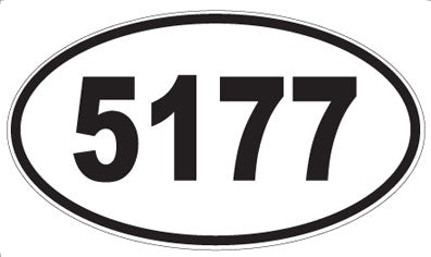 5177 - Oval Sticker