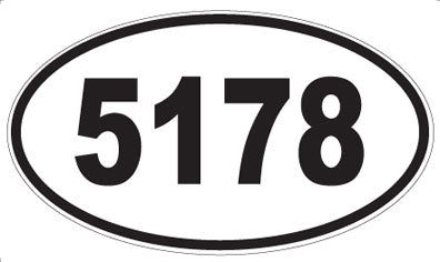 5178 - Oval Sticker
