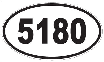 5180 - Oval Sticker