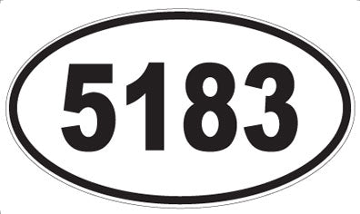 5183 - Oval Sticker