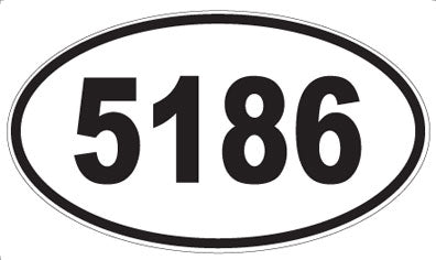 5186 - Oval Sticker