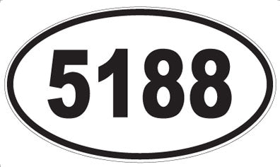 5188 - Oval Sticker