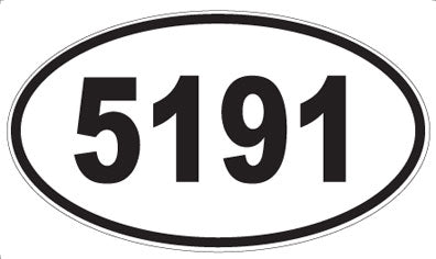 5191 - Oval Sticker