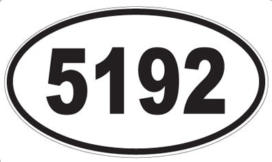 5192 - Oval Sticker