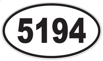 5194 - Oval Sticker