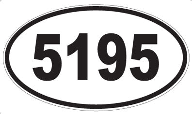 5195 - Oval Sticker