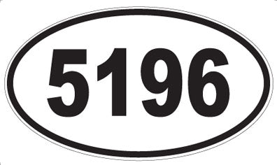 5196 - Oval Sticker
