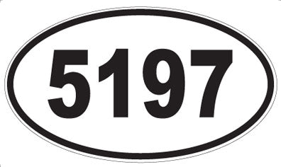 5197 - Oval Sticker