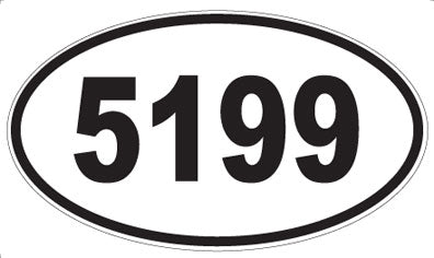 5199 - Oval Sticker