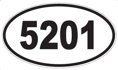 5201 - Oval Sticker
