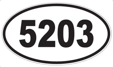 5203 - Oval Sticker