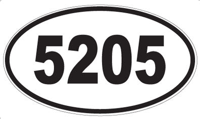 5205 - Oval Sticker