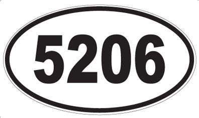 5206 - Oval Sticker