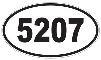 5207 - Oval Sticker